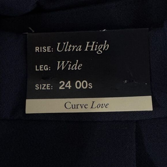 New Abercrombie Fitch Curve Love Ultra High Rise Wide Leg Pant Women's Size 24 - Picture 3 of 7